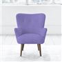 Florence Chair - Self Buttons - Walnut Leg - Cassia Dahila
