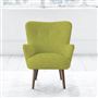 Florence Chair - Self Buttons - Walnut Leg - Cassia Alchemila