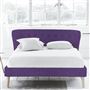 Wave Bed - Self Buttons - Superking - Beech Leg - Brera Lino Violet