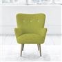 Florence Chair - White Buttons - Beech Leg - Cassia Alchemila