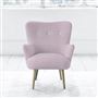 Florence Chair - White Buttons - Beech Leg - Brera Lino Pale Rose