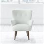 Florence Chair - White Buttons - Walnut Leg - Brera Lino Oyster