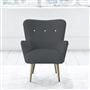 Florence Chair - White Buttons - Beech Leg - Cassia Granite