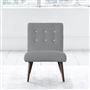 Eva Chair - White Buttons - Walnut Leg - Cassia Zinc