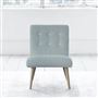 Eva Chair - White Buttons - Beech Leg - Brera Lino Duck Egg