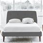 Cosmo Bed - Self Buttons - King - Walnut Leg - Rothesay Zinc