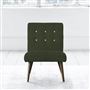 Eva Chair - White Buttons - Walnut Legs - Cassia Fern