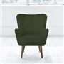 Florence Chair - Self Buttons - Walnut Legs - Cassia Fern