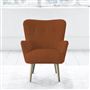 Florence Chair - Self Buttons - Beech Legs - Brera Lino Cinnamon