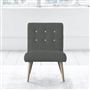 Eva Chair - White Buttons - Beech Legs - Brera Lino Woodsmoke