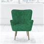 Florence Chair - Self Buttons - Beech Legs - Zaragoza Emerald
