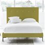 Polka Superking Bed - White Buttons - Metal Legs - Cassia Acacia