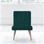 Eva Chair - Self Buttons - Beech Legs - Cassia Azure