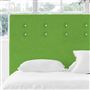 Polka Alto Superking Headboard - White Buttons - Cassia Grass