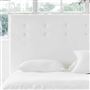 Polka Alto Single Headboard - Self Buttons - Brera Lino Alabaster