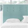 Polka Alto Single Headboard - White Buttons - Brera Lino Celadon