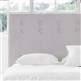 Polka Alto King Headboard - White Buttons - Brera Lino Platinum