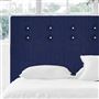 Polka Alto King Headboard - White Buttons - Brera Lino Ultra Marine