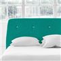 Cosmo Superking Headboard - White Buttons - Cassia Ocean