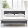 Square Low Superking Bed - Beech Legs - Cheviot Smoke
