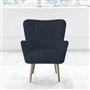 Florence Chair - Self Buttons - Beech Legs - Brera Lino Denim