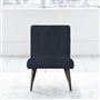 Eva Chair - Self Buttons - Walnut Legs - Brera Lino Denim