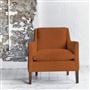 Milan Chair - Walnut Legs - Brera Lino Cinnamon