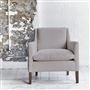 Milan Chair - Walnut Legs - Brera Lino Platinum