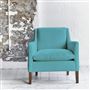 Milan Chair - Walnut Legs - Brera Lino Turquoise