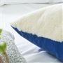 Mousson Chalk & Cerulean Faux Sheepskin Decorative Pillow