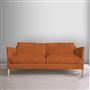 Milan 2.5 Seat Sofa - Natural Legs - Brera Lino Cinnamon