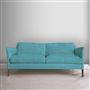 Milan 2.5 Seat Sofa - Walnut Legs - Brera Lino Turquoise