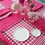 Lario Fuchsia Linen Table Cloth, Runner, Placemats & Napkins 