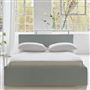 Square Loose Bed Low - Single - Brera Lino - Lapis - Walnut Leg