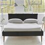 Pillow Low Bed - Double - Brera Lino Espresso - Beech Leg