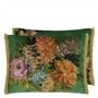 Fleurs d artistes Velours - Vintage Green - Cushion - 45x60cm - Wit...