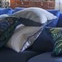 Brera Lino Alabaster & Cobalt Decorative Pillow