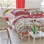 Brocart Decoratif Fuchsia Cotton Bed Linen