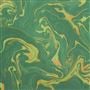 3 Sheets of Hand Marbled Emerald Gift Wrap