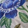 Isabella Cobalt Embroidered Linen Cushion