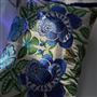 Isabella Cobalt Embroidered Linen Cushion