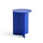 HAY Slit table round 35xH47 Vivid Blue Water based lacquered oak 