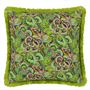 Leaf Glaze Emerald Cushion - Reverse