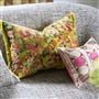 Kushime Fuchsia Embroidered Cotton Cushion