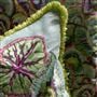 Leaf Glaze Emerald Embroidered Cotton Cushion