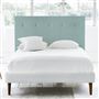 Polka King Headboard - Self Buttons - Brera Lino Celadon