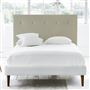 Polka King Headboard - Self Buttons - Cassia Dove