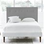 Polka Double Headboard - Self Buttons - Cassia Zinc