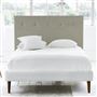 Polka King Headboard - Self Buttons - Brera Lino Pebble