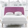 Cosmo Superking Headboard - White Buttons - Brera Lino Peony